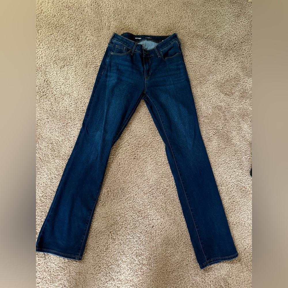 Women's Dark Blue Stretch Bootcut Jeans